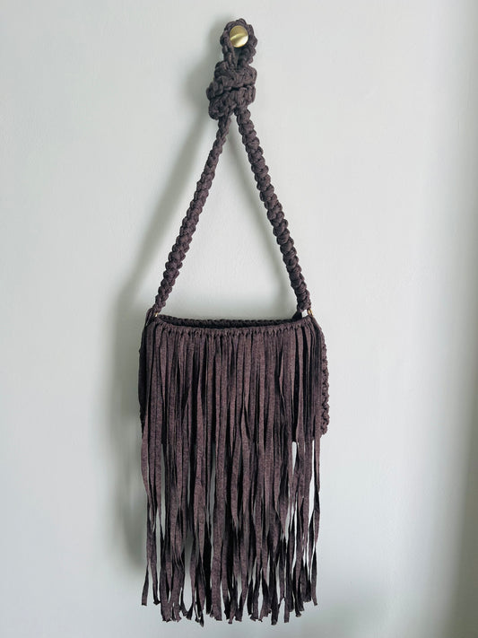 Cocoa Crossbody Bag with long Tassles