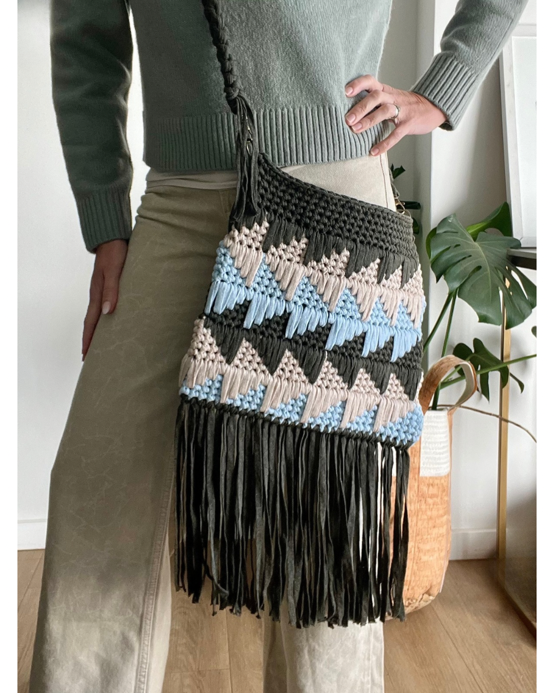 Crocheted with love using eco-friendly yarns, this bag makes a fun and bold statement whilst keeping all your shopping and essentials safe.